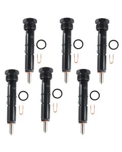 Set of 6 Fuel Injectors 0432133864 for Cummins 5.9L 6BT 50HP Engine, Fits Dodge Ram 2500/3500 1994-1998