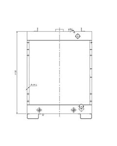 Komatsu D65EX-15 D65PX-15 Water Tank Engine Radiator 14X-03-31211 14X-03-31212