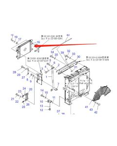 Aftercooler 615-66-15110 6156615110 Compatible with Komatsu Excavator PC450-7 PC450-7K PC450LC-7