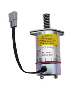 12V Heavy Duty Fuel Solenoid for 8.2L Diesel Engine - Part Numbers D513-A30, 161737-12, 8923206