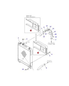 Komatsu D65PX-15 D65EX-15 Bulldozer Oil Cooler 14X-03-31232