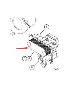 Oil Cooler 4193607 419-3607 Compatible with Caterpillar CAT 535D 545D Wheel Skidder C7 C7.1 Engine